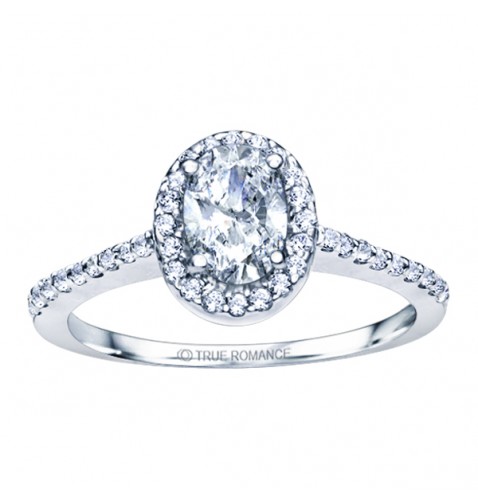 Oval Cut Halo Diamond Engagement Ring