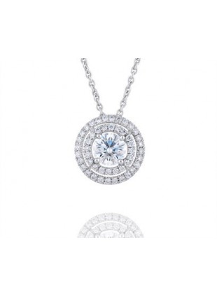 Center of My Universe Diamond Halo Pendant