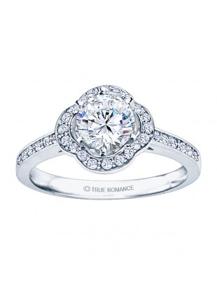 Round Cut Halo Diamond Engagement Ring